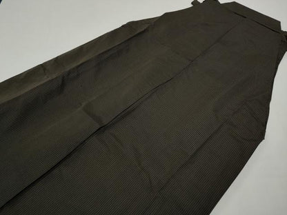 平和屋着物●男性　馬乗り袴　縞　正絹　逸品　CABA1990ut