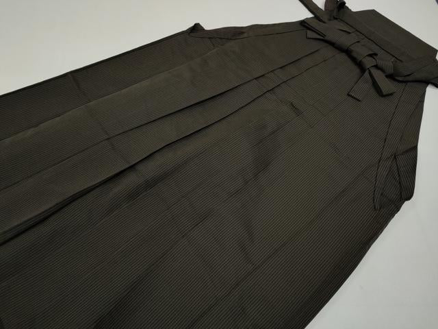平和屋着物●男性　馬乗り袴　縞　正絹　逸品　CABA1990ut