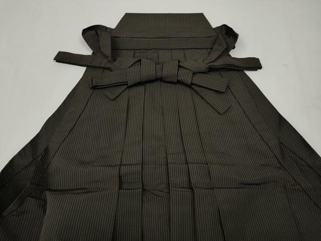 平和屋着物●男性　馬乗り袴　縞　正絹　逸品　CABA1990ut