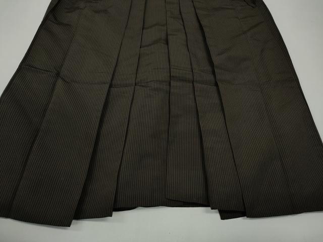 平和屋着物●男性　馬乗り袴　縞　正絹　逸品　CABA1990ut