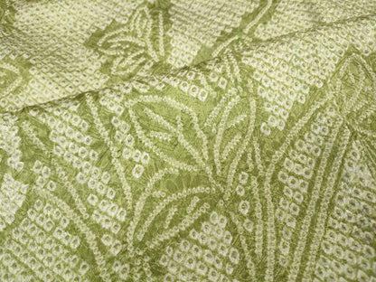 平和屋着物●訪問着　総絞り　草花文　正絹　逸品　CABA2000ut