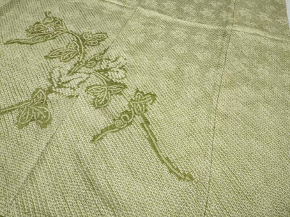 平和屋着物●訪問着　総絞り　草花文　正絹　逸品　CABA2000ut