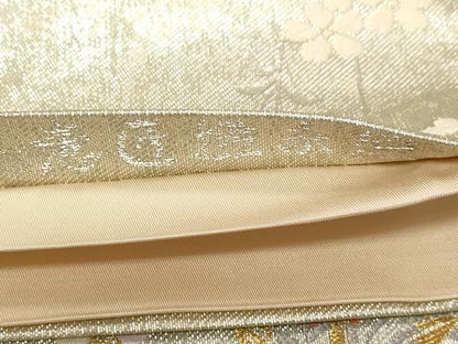 平和屋着物◎六通柄袋帯　花籠文　金銀糸　正絹　逸品　CABA2103dy