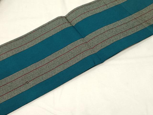 平和屋着物●つけ帯 縞 正絹 逸品 CABA2167dy