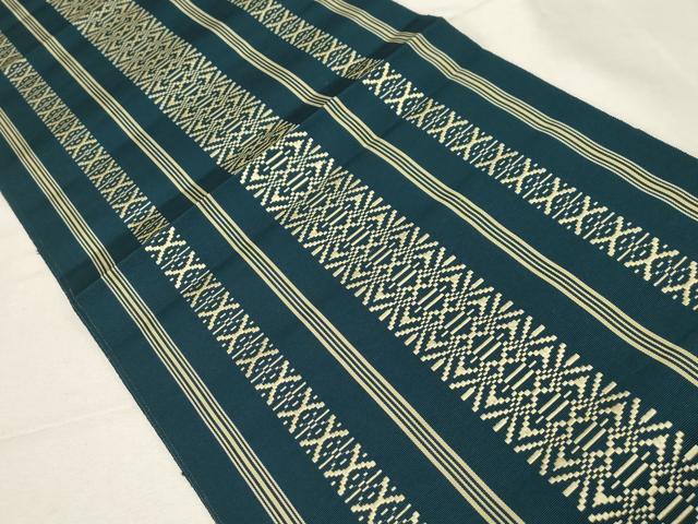 平和屋着物●本場筑前博多織 八寸名古屋帯 一重帯 献上 正絹 逸品 未使用 CABA2244dy