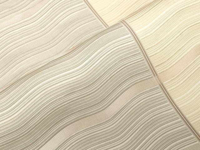 平和屋着物●本場筑前博多織 八寸名古屋帯 横段文 正絹 逸品 CABA2254dy