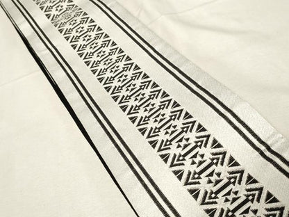 平和屋着物●男性 両面 角帯 隈取 献上 黒地 CABA2265dy