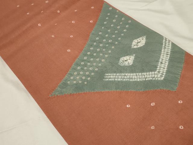 平和屋着物●全通柄袋帯　紬地　絞り　吉祥丸文　正絹　逸品　CABA2293dy