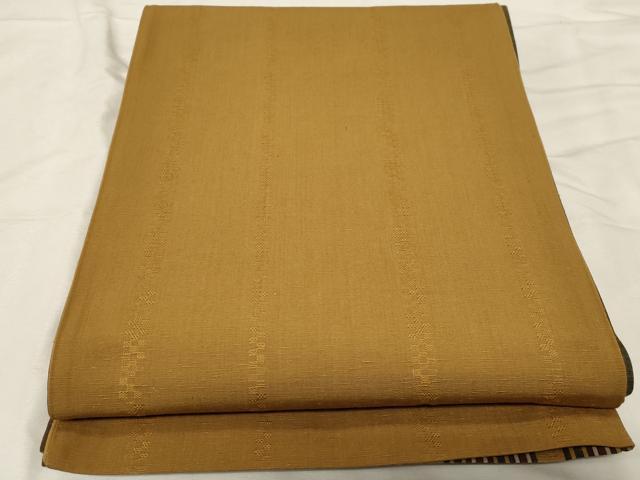 平和屋着物●両面 全通柄袋帯 縞 綿 逸品 未使用 CABA2297dy