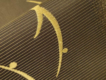 平和屋着物●六通柄袋帯 露芝文 金糸 正絹 逸品 CABA2321dy