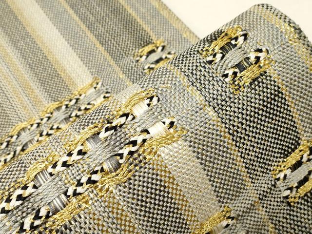 平和屋着物▽スリーシーズン 春夏秋 太鼓柄袋帯 組織 吉祥文 金糸 正絹 逸品 CABA2341dy
