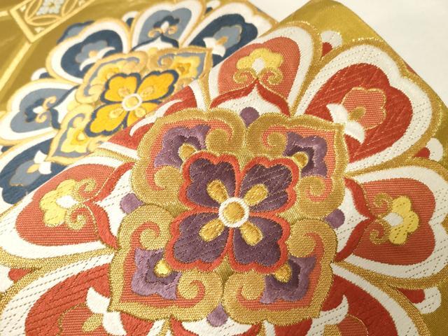平和屋着物●六通柄袋帯 唐織 端祥錦 正倉院 金糸 正絹 逸品 CABA2345dy