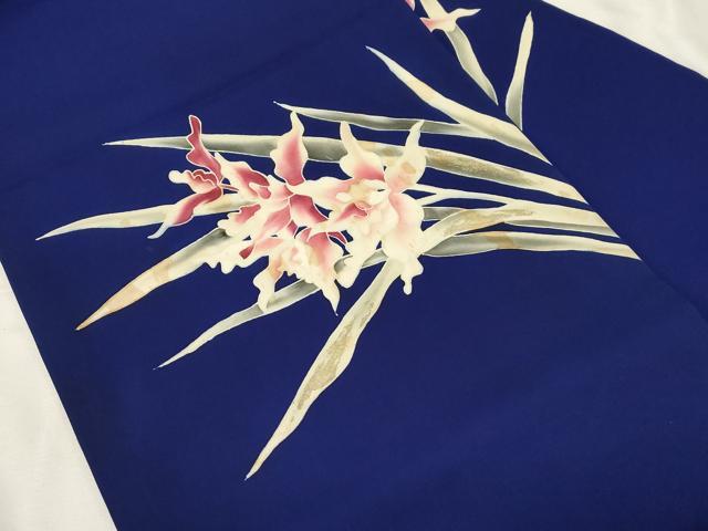 平和屋着物●塩瀬　九寸名古屋帯　草花文　金彩　正絹　逸品　CABA2366dy