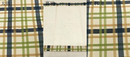 平和屋着物●九寸開き名古屋帯　格子柄　正絹　逸品　CABA2380dy