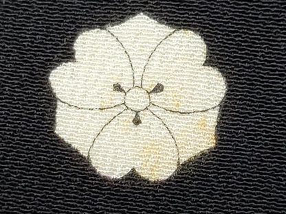 平和屋着物■豪華黒留袖　駒刺繍　扇面風景花文　暈し染め　正絹　逸品　CABA2589fb