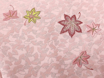平和屋着物■中国三大刺繍　相良刺繍　色留訪問着　楓　正絹　逸品　CABA2686fb