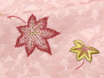 平和屋着物■中国三大刺繍　相良刺繍　色留訪問着　楓　正絹　逸品　CABA2686fb