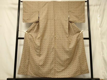 平和屋着物■上質なお召　お召地　花菱文　正絹　逸品　CABA2824in