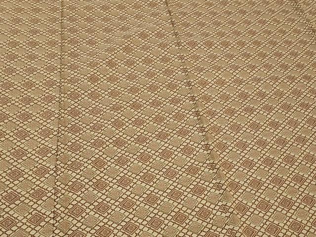 平和屋着物■上質なお召　お召地　花菱文　正絹　逸品　CABA2824in