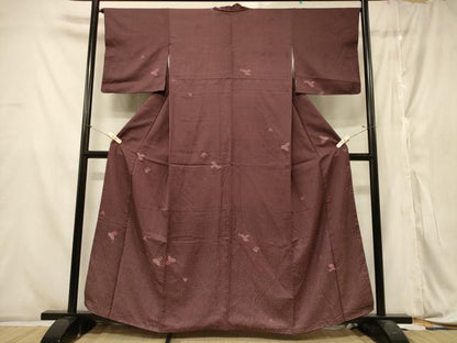 平和屋着物■上質な小紋 舞花文 銀彩 正絹 逸品 CABA2966in