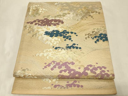 平和屋着物◎六通柄　京袋帯　立波文　金銀糸　正絹　逸品　CABA3084in