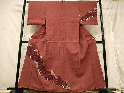 平和屋着物■訪問着　手描き　絞り　辻が花　正絹　逸品　CABA3177in