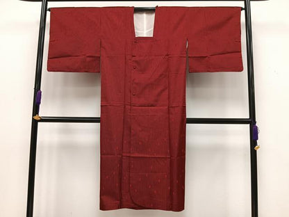 平和屋着物■道行コート　単衣　縞　ロング丈　正絹　逸品　CABA3229ua