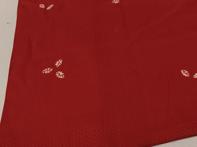 平和屋着物■道行コート　舞葉文　正絹　逸品　CABA3264ua