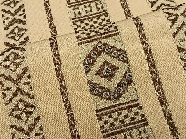平和屋着物＃羽織　幾何学間道　金糸　正絹　逸品　CABA3305ua