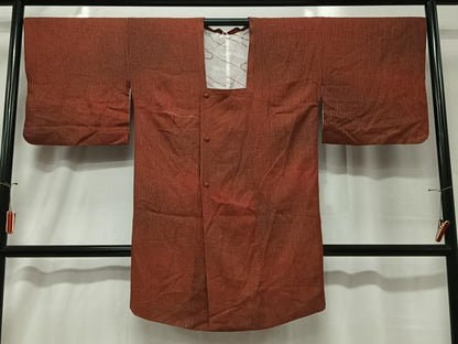 平和屋着物■道行コート　霞文　暈し染め　ロング丈　正絹　逸品　CABA3371ua