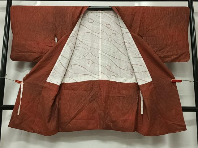 平和屋着物■道行コート　霞文　暈し染め　ロング丈　正絹　逸品　CABA3371ua