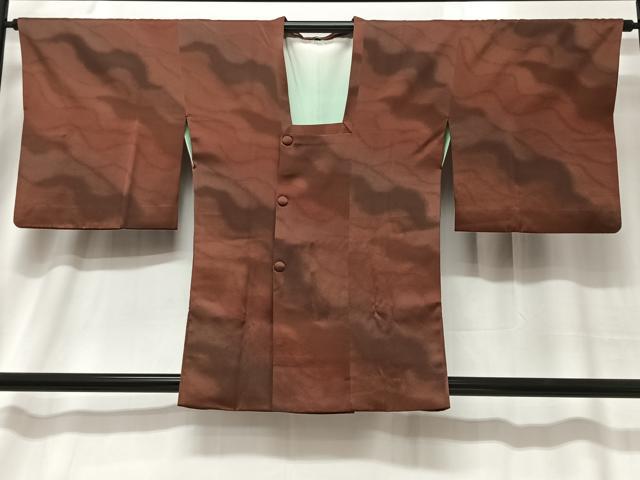 平和屋着物■道行コート　霞文　暈し染め　正絹　逸品　CABA3390ua