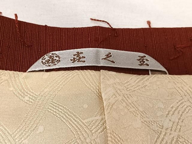 平和屋着物■道行コート　お召縮緬　蘇芳色　正絹　逸品　CABA3401ua