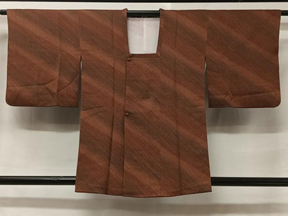 平和屋着物■道行コート　斜線文　暈し染め　正絹　逸品　CABA3454ua