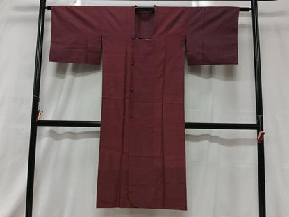 平和屋着物■道行コート　単衣　霞文　ロング丈　正絹　逸品　CABA3482ua