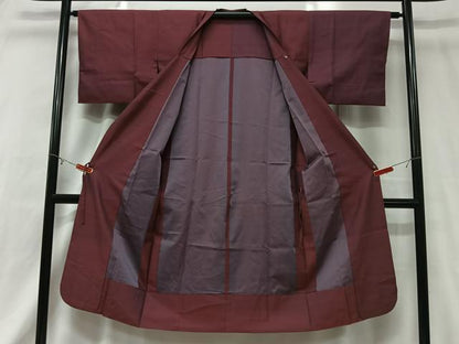 平和屋着物■道行コート　単衣　霞文　ロング丈　正絹　逸品　CABA3482ua