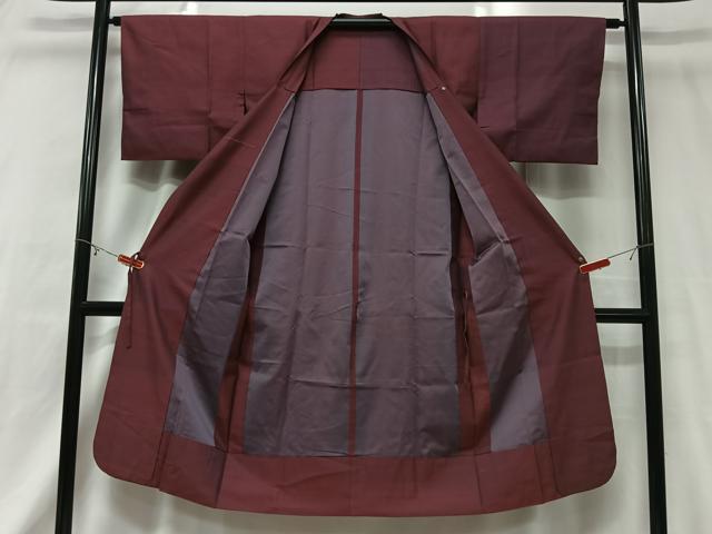 平和屋着物■道行コート　単衣　霞文　ロング丈　正絹　逸品　CABA3482ua