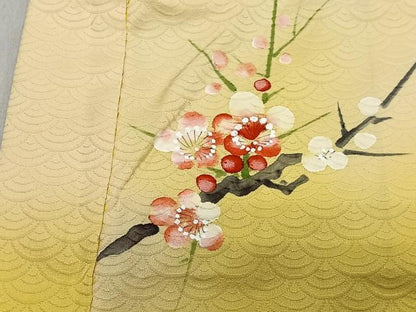 平和屋着物＃羽織 手描き 枝梅文 暈し染め 正絹 逸品 CABA3538ua