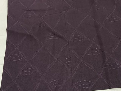 平和屋着物■道行コート　青海波地紋　似せ紫色　伊勢丹扱い　正絹　逸品　CABA3546ua
