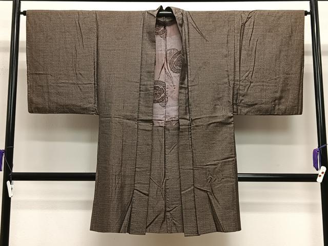 平和屋着物＃男性　長羽織　本場大島紬　絣文様　正絹　逸品　CABA3555ua