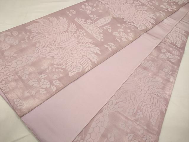 平和屋着物◎六通柄袋帯　更紗飾花文　引箔　正絹　逸品　CABA3703qe