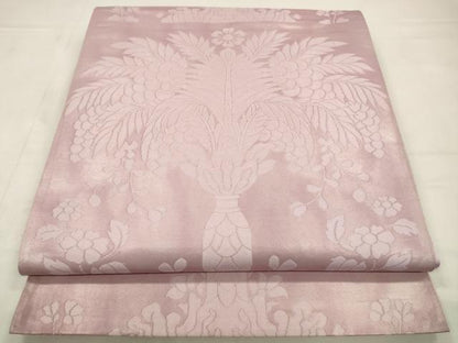 平和屋着物◎六通柄袋帯　更紗飾花文　引箔　正絹　逸品　CABA3703qe
