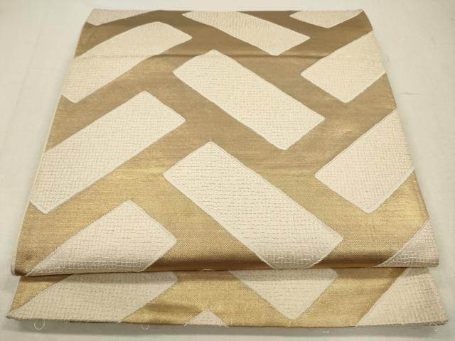 平和屋着物◎六通柄袋帯　檜垣文　金糸　正絹　逸品　CABA3807qe