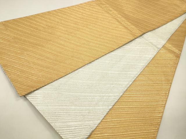 平和屋着物◎両面　全通柄　斜縞　金糸　袋帯　正絹　逸品　CABA3839qe