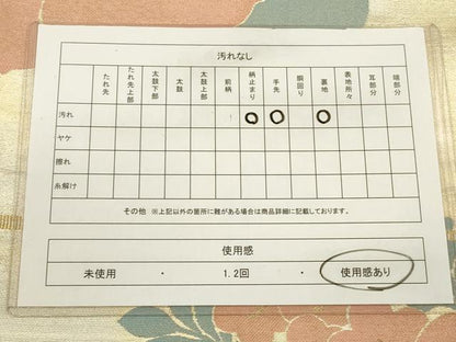 平和屋着物◎六通柄袋帯　草花文　桐　金銀糸　正絹　逸品　CABA3842qe