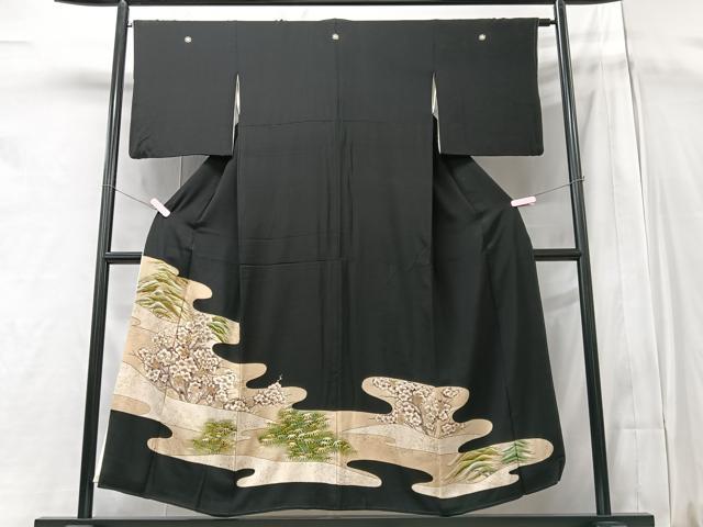 平和屋着物■豪華駒刺繍　枝梅文　正絹　逸品　CABA4029xe