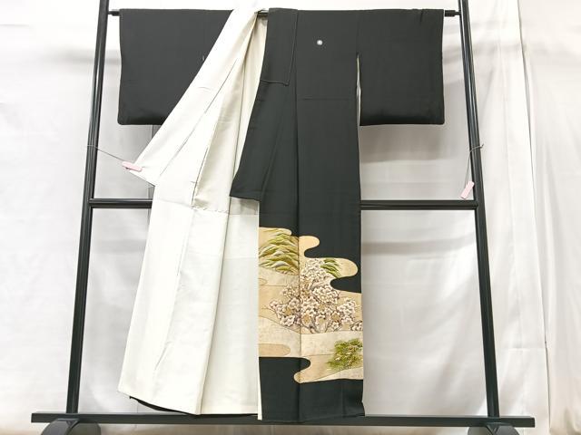 平和屋着物■豪華駒刺繍　枝梅文　正絹　逸品　CABA4029xe
