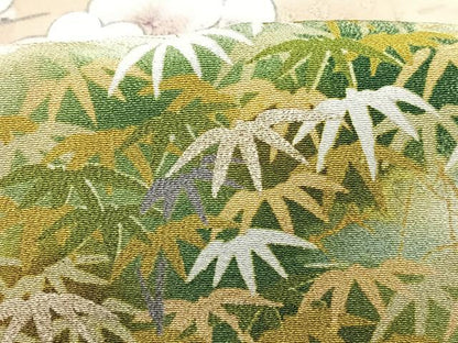 平和屋着物■豪華駒刺繍　枝梅文　正絹　逸品　CABA4029xe