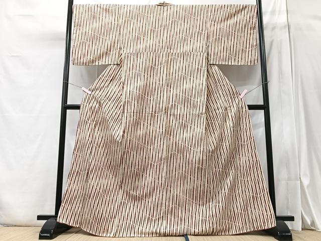 平和屋着物■小紋　幾何学文様　洗える着物　CABA4048xe