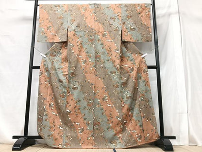 平和屋着物■上質な小紋　文箱花文　金彩　正絹　逸品　CABA4384xe